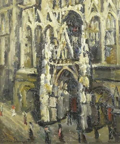 Le Portal De La Cathedrale De Rouen Oil Painting by Pierre Dumont