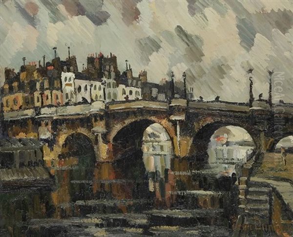 Paris, Le Pont Neuf Oil Painting by Pierre Dumont