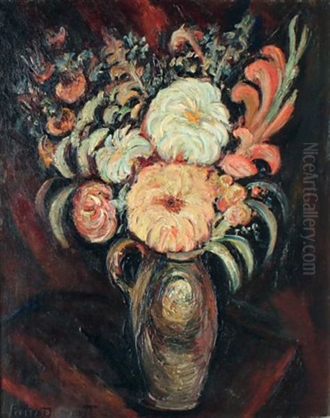 Fleurs Dans Un Vase Oil Painting by Pierre Dumont