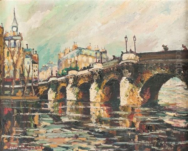 Le Pont-neuf Oil Painting by Pierre Dumont