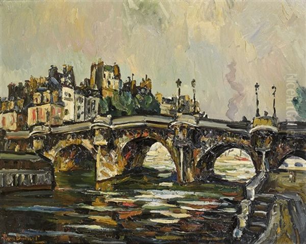 Paris, Le Pont-neuf Oil Painting by Pierre Dumont