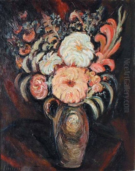 Fleurs Dans Un Vase Oil Painting by Pierre Dumont