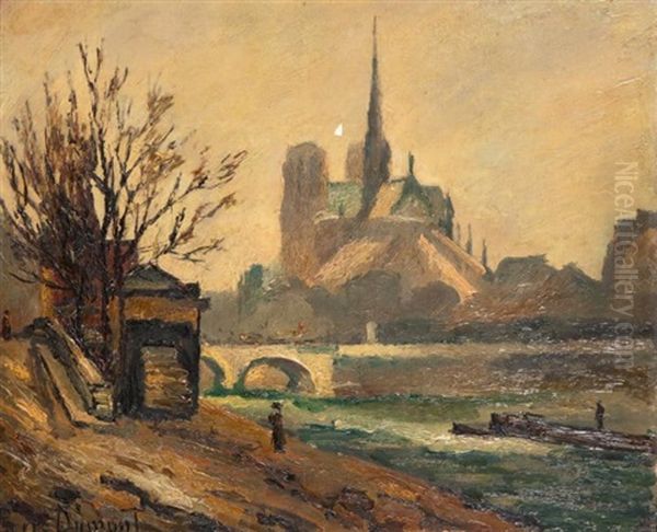 Paris, Notre Dame Oil Painting by Pierre Dumont