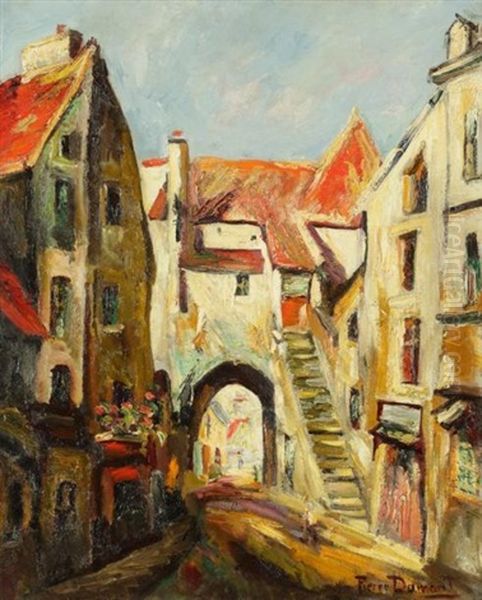 Rue A Falaise, Calvados Oil Painting by Pierre Dumont