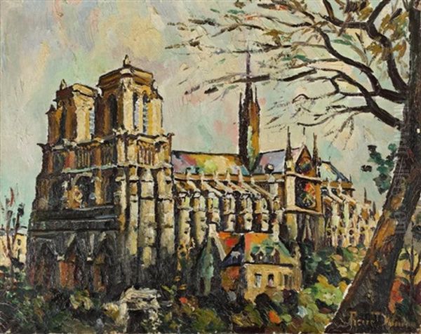 Notre-dame De Paris Oil Painting by Pierre Dumont