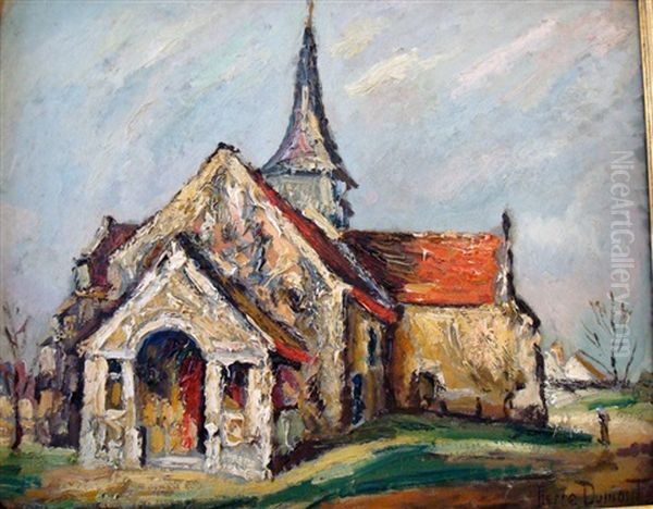 L'eglise Du Village Oil Painting by Pierre Dumont