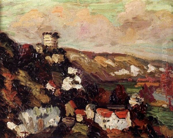 Chateau Gaillard Oil Painting by Pierre Dumont