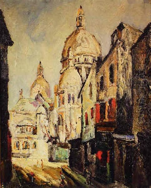 Place Du Tertre Oil Painting by Pierre Dumont