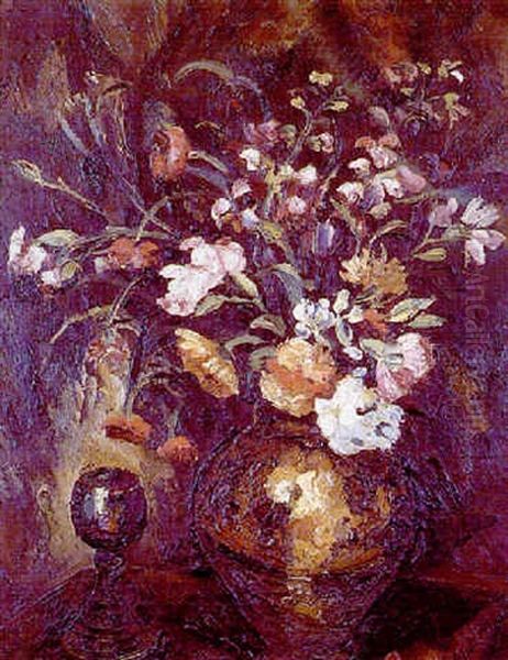 Le Bouquet De Fleurs Oil Painting by Pierre Dumont