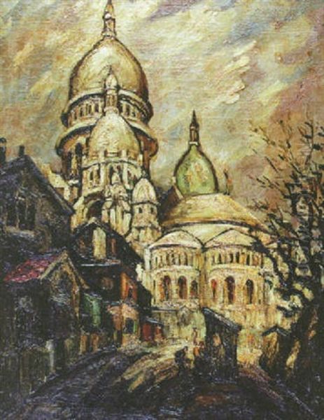 Sacre Coeur Oil Painting by Pierre Dumont