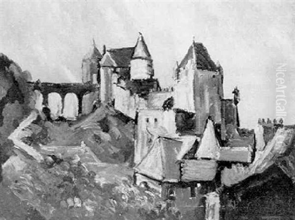 Le Chateau De Dieppe Oil Painting by Pierre Dumont