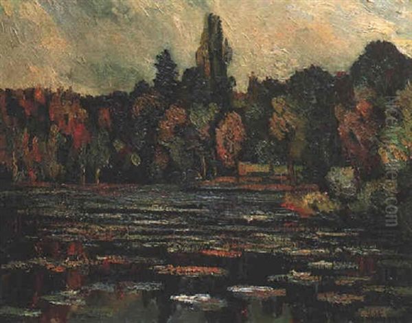 L'etang De Saint-cucufa Oil Painting by Pierre Dumont