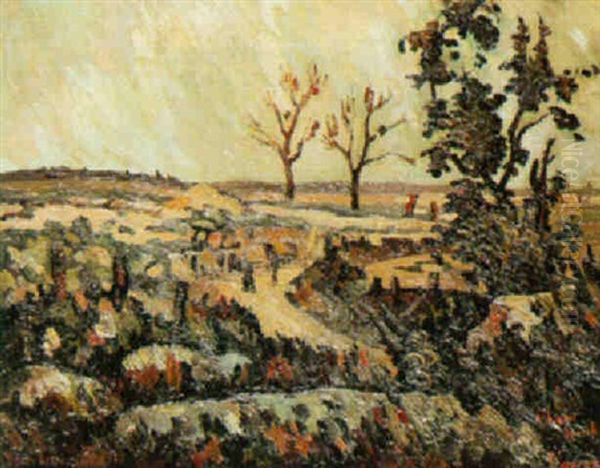 Paysage De Normandie Oil Painting by Pierre Dumont