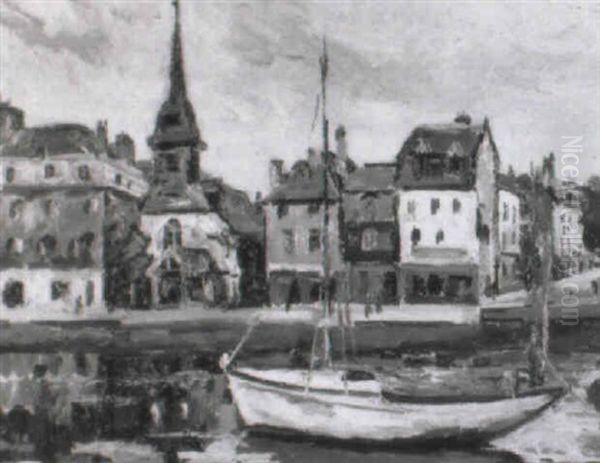 Honfleur, Le Vieux Bassin Oil Painting by Pierre Dumont