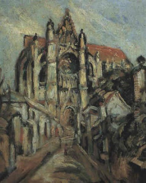 La Cathedrale De Beauvais Oil Painting by Pierre Dumont