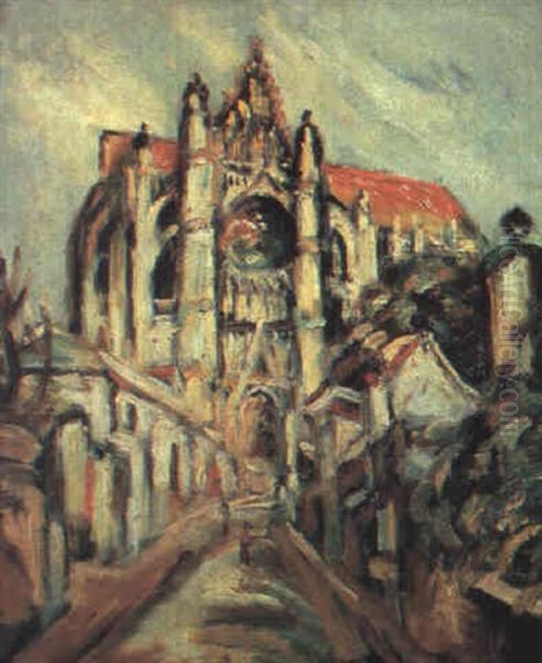 La Cathedrale De Beauvais Oil Painting by Pierre Dumont