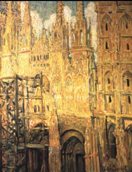 Cathedrale Facade Oil Painting by Pierre Dumont