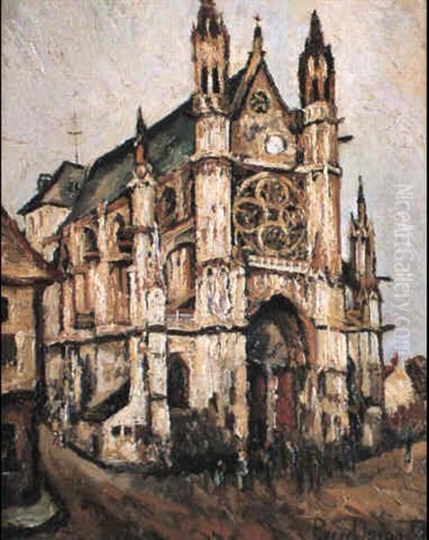 Abbatiale De Vernon Oil Painting by Pierre Dumont