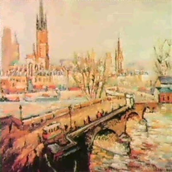 Le Pont Corneille A Rouen Oil Painting by Pierre Dumont