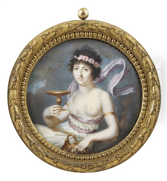 Portrait De Femme En Costume D'hebe, Tradionnellement Appelee Catherine-josephine Rafin, Dite Mademoiselle Duchesnois (1777-1835) Oil Painting by Francois Dumont