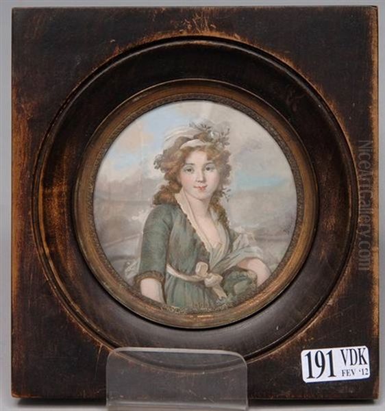 Portrait D'une Dame De Qualite Oil Painting by Francois Dumont