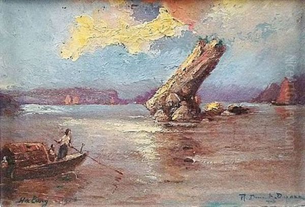 Vue D'halong Oil Painting by Robert Dumont-Duparc