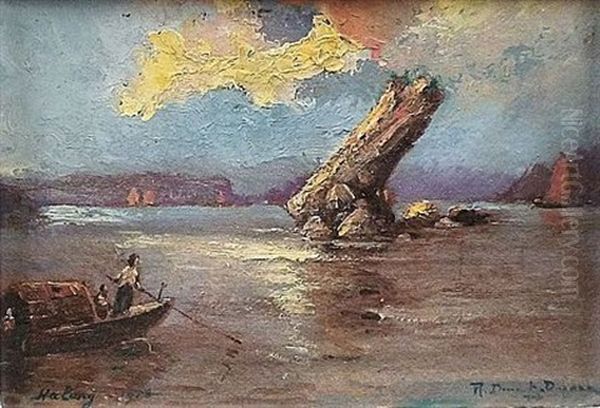 Vue D'halong Oil Painting by Robert Dumont-Duparc