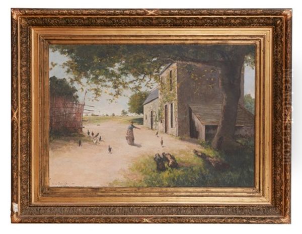 Dans La Ferme Oil Painting by Louis Dumoulin