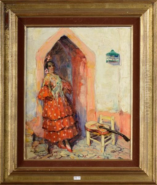 La Belle Espagnole Oil Painting by Romeo Dumoulin