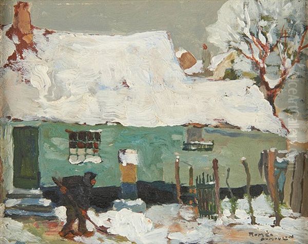 La Neige Oil Painting by Romeo Dumoulin