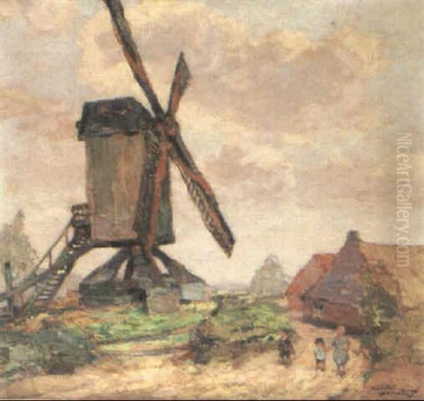 Le Moulin Oil Painting by Romeo Dumoulin