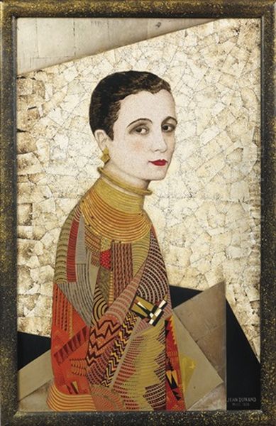 Madame Agnes, A Unique Panel Oil Painting by Jean Dunand