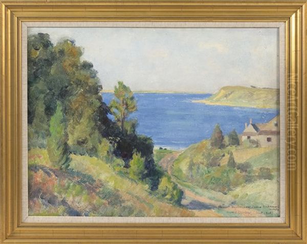 Pleasant Bay From Near Joshua Nickerson's Estate, Providing A View Of Chatham, Massachusetts Oil Painting by Harold C. Dunbar