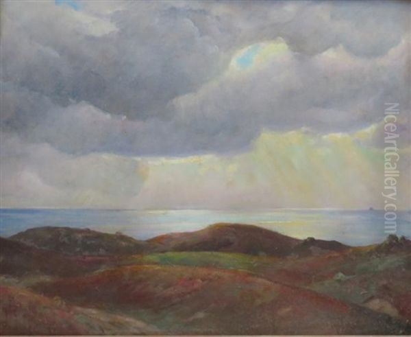 Hills Of Truro Oil Painting by Harold C. Dunbar