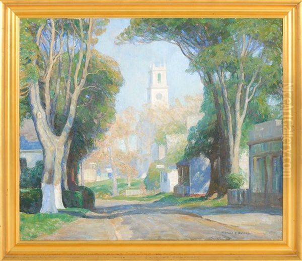 Main Street, Chatham, Massachusetts Oil Painting by Harold C. Dunbar