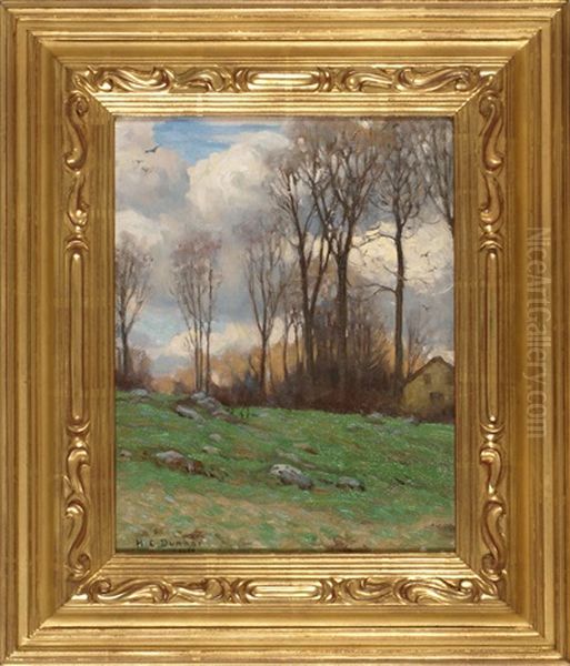 A Summer Meadow Oil Painting by Harold C. Dunbar