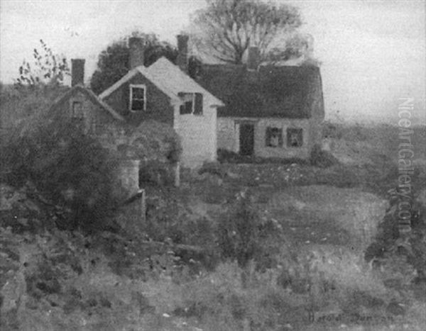 Old House, Chatham Oil Painting by Harold C. Dunbar