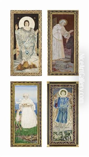 Four Panels From The Sneaton Castle Altarpiece by John Duncan