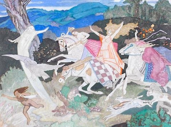 The Hunted Goblin Oil Painting by John Duncan