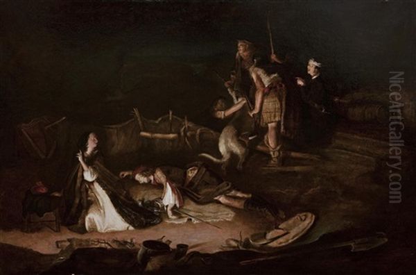 Prince Charles Edward Stuart And Flora Macdonald, In Hiding After Culloden by Thomas Duncan