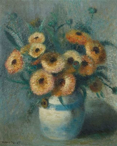 Bouquet De Fleurs Oil Painting by Alfred Dunet