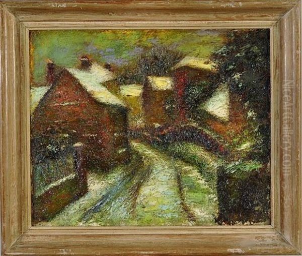 Chemin Enneige Oil Painting by Alfred Dunet