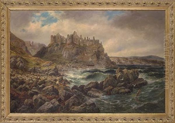 Dunluce Castle, County Antrim, Ireland Oil Painting by Albert Dunington