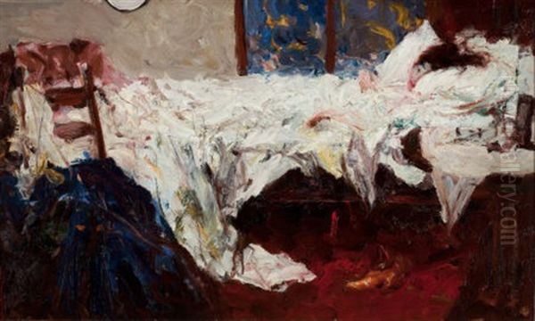 Woman In Bed by Harvey Dunn