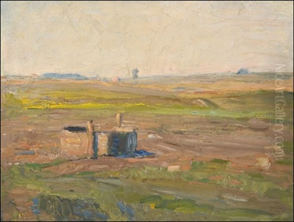 Watering Tank (+ Mother And Child; Pair) Oil Painting by Harvey Dunn