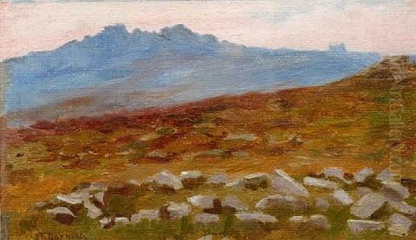 Hut Circles, Great Miston Oil Painting by John Thomsen Dunning