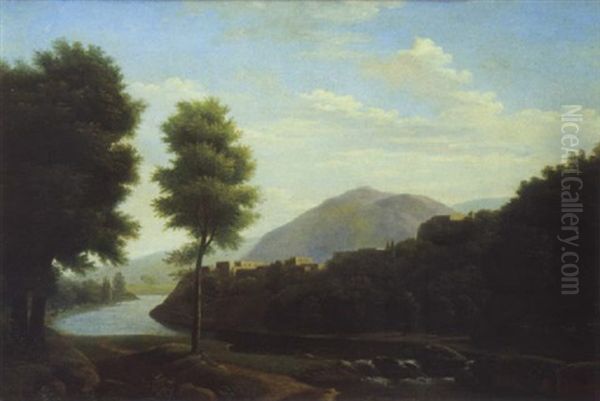 Paysage Classique De La Campagne Romaine Oil Painting by Alexandre Hyacinthe Dunouy