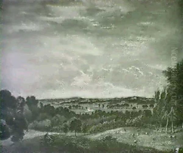 A View Of Dedham Vale Oil Painting by John Dunthorne