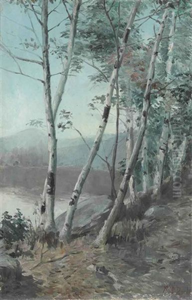 White Birches Oil Painting by William Herbert Dunton