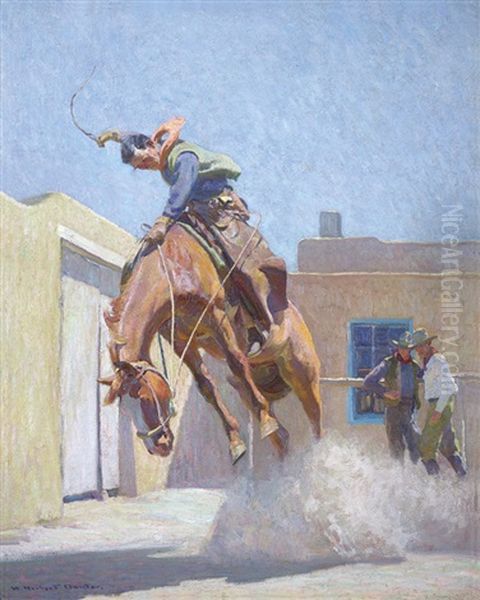 Bronc Twister Oil Painting by William Herbert Dunton